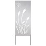 Panel Decorativo de Jardín Plateado 50 x 140 cm