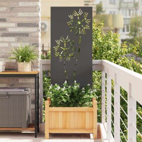Panel Decorativo de Jardín Negro 50 x 140 cm