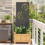 Panel Decorativo de Jardín Negro 50 x 140 cm