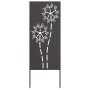 Panel Decorativo de Jardín Negro 50 x 140 cm