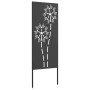 Panel Decorativo de Jardín Negro 50 x 140 cm