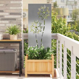 Panel Decorativo de Jardín Plateado 50 x 140 cm