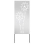 Panel Decorativo de Jardín Plateado 50 x 140 cm