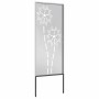 Panel Decorativo de Jardín Plateado 50 x 140 cm