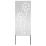 Panel Decorativo de Jardín Plateado 50 x 140 cm