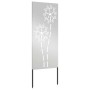 Panel Decorativo de Jardín Plateado 50 x 140 cm