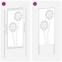 Panel Decorativo de Jardín Plateado 50 x 140 cm