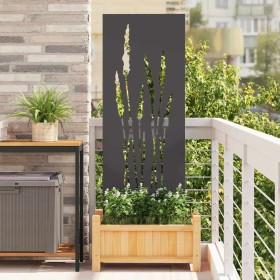 Panel Decorativo de Jardín Negro 50 x 140 cm