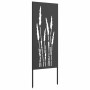 Panel Decorativo de Jardín Negro 50 x 140 cm