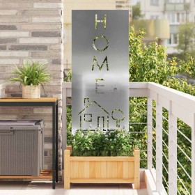 Panel Decorativo de Jardín Plateado 50 x 140 cm