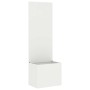 Macetero de Jardín con Panel Decorativo Blanco 50 x 140 cm