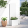 Macetero de Jardín con Panel Decorativo Blanco 50 x 140 cm