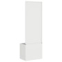 Macetero de Jardín con Panel Decorativo Blanco 50 x 140 cm