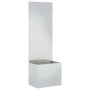Macetero de Jardín con Panel Decorativo Plata 50 x 140 cm