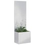 Macetero de Jardín con Panel Decorativo Plata 50 x 140 cm