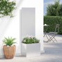 Macetero de Jardín con Panel Decorativo Plata 50 x 140 cm