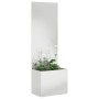 Macetero de Jardín con Panel Decorativo Plateado 50 x 140 cm