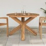 Mesa de jardín madera maciza de teca Ø109x74 cm