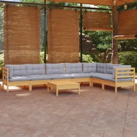 Garden furniture set 8 pieces and cushions solid pine wood by vidaXL, Garden sets - Ref: Foro24-3096700, Price: 595,80 €, Dis...