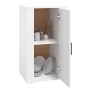 Aparador de madera contrachapada blanco 40x33x70 cm