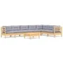Garden furniture set 8 pieces and cushions solid pine wood by vidaXL, Garden sets - Ref: Foro24-3096700, Price: 595,80 €, Dis...