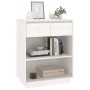 Mesa consola de madera maciza de pino blanco 60x34x75 cm