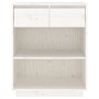 Mesa consola de madera maciza de pino blanco 60x34x75 cm