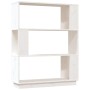 Estantería/divisor de espacios madera pino blanco 80x25x101 cm