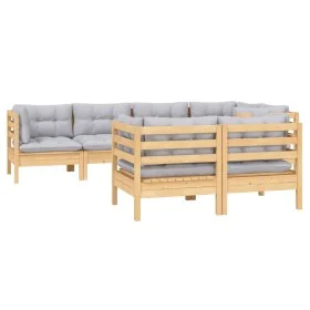 6-piece garden furniture set with solid pine wood cushions by vidaXL, Garden sets - Ref: Foro24-3096489, Price: 546,91 €, Dis...