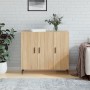 Aparador de madera de ingeniería roble Sonoma 90x34x80 cm