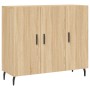 Aparador de madera de ingeniería roble Sonoma 90x34x80 cm