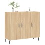 Aparador de madera de ingeniería roble Sonoma 90x34x80 cm