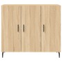 Aparador de madera de ingeniería roble Sonoma 90x34x80 cm