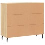 Aparador de madera de ingeniería roble Sonoma 90x34x80 cm