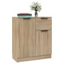 Aparador de madera contrachapada color roble Sonoma 60x30x70 cm