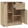 Aparador de madera contrachapada color roble Sonoma 60x30x70 cm