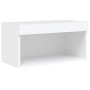 Muebles de TV de pared con LED 5 pzas madera ingeniería blanco
