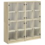 Estantería con puertas madera roble Sonoma 136x37x142 cm