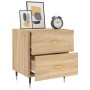 Mesita de noche madera de ingeniería roble Sonoma 40x35x47,5 cm