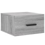Mesita de noche de pared color gris Sonoma 35x35x20 cm
