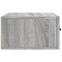 Mesita de noche de pared color gris Sonoma 35x35x20 cm