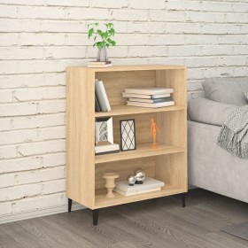 Aparador de madera contrachapada roble Sonoma 69,5x32,5x90 cm