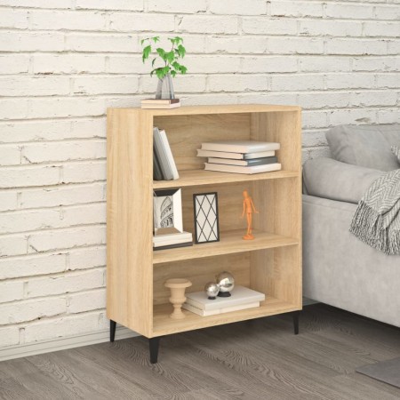 Aparador de madera contrachapada roble Sonoma 69,5x32,5x90 cm