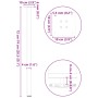 Patas para consola (4 unidades), color blanco, 72-74 cm, acero