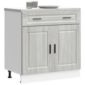 Mueble bajo de cocina porto gris sonoma madera reconstituida