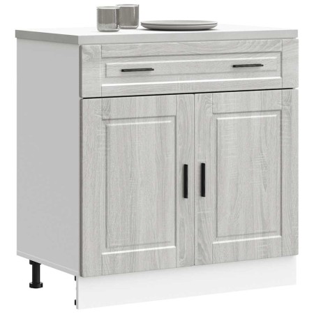 Mueble bajo de cocina porto gris sonoma madera reconstituida