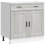 Mueble bajo de cocina porto gris sonoma madera reconstituida