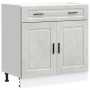 Mueble bajo de cocina porto gris cemento madera reconstituida