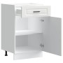 Mueble bajo de cocina Porto madera contrachapada blanca