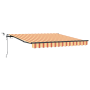 Toldo Retráctil Automático con LED Amarillo y Naranja 300x250 cm